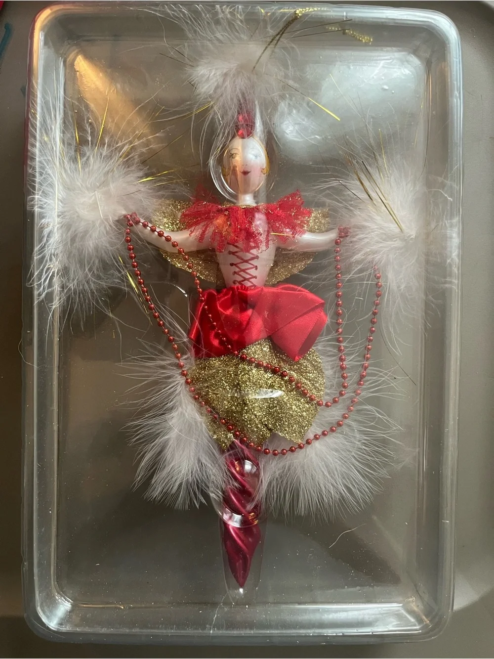 Soffieria De Carlini Vintage Italian  Glass Ballerina Dancer Icicle Ornament